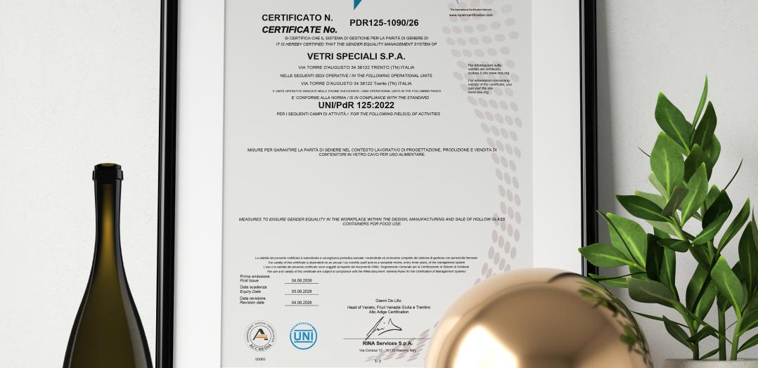PARITÀ DI GENERE: UN TRAGUARDO CERTIFICATO